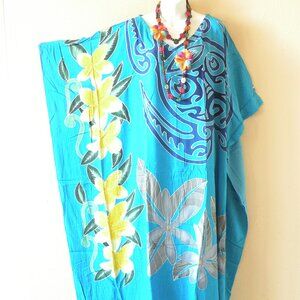 KD433 Floral Batik Batwing Hippie Caftan Dolman Women Abaya Maxi Dress Up to 5X